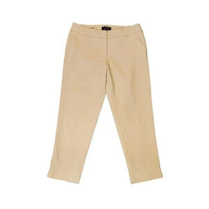 Talbots Women's Size 8 Signature Tan Khaki Dress Pants Cuffed Stretch